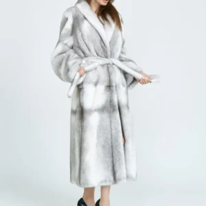 Haina din blana de vizon (nurca) silvercross cu guler rever